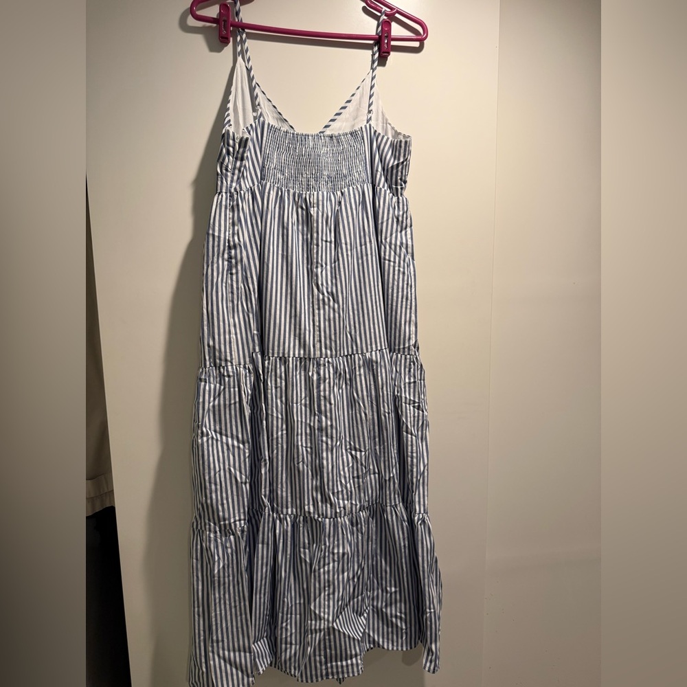 All:Row Blue and White Maxi Dress